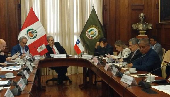El documento fue suscrito por el presidente de la Comisión de Relaciones Exteriores del Congreso peruano, Alejandro Aguinaga Recuenco, y por su homólogo del Senado chileno, Francisco Chahuán Chahuán. (Foto: Difusión)