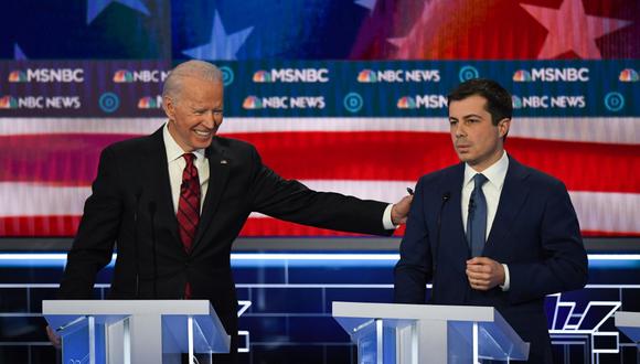 Joe Biden y Pete Buttigieg. (Foto: AFP)