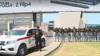 Refuerzan resguardo policial en exteriores del aeropuerto Jorge Chávez