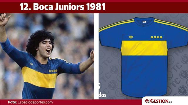 Los detalles importan. Esta camiseta de Boca Juniors podrá lucir muy familiar, pero en 1981 incluyeron un detalle muy peculiar: cuatro estrellitas con las letras CABJ dentro.