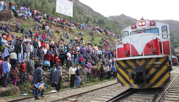 Alcaldes de Huancavelica y Huancayo emplazan a Gobierno por Tren Macho. Foto: GEC
