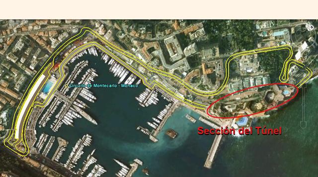 El circuito de Monte Carlo es el más corto de la temporada del campeonato de Fórmula 1, con sólo 3,3 kilómetros de extensión. (Foto: googlemaps)
