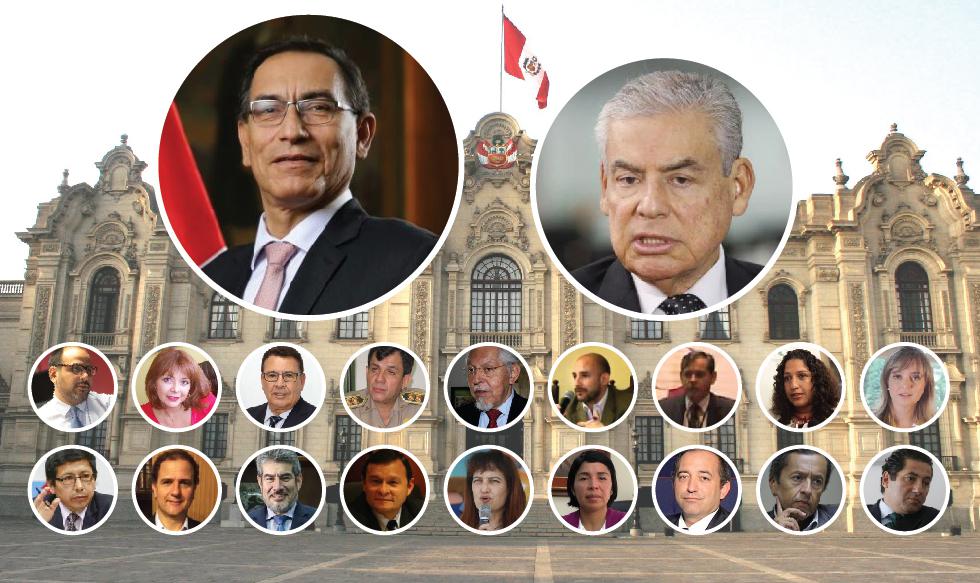 Foto | Gabinete Vizcarra. Hoy juramentaron César Villanueva y los 18 ministros. Conozca el perfil de los ministros que asumen cada una de las carteras.