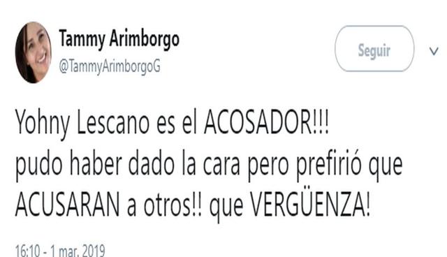 Tamar Arimborgo: "Pudo haber dado la cara pero prefirió que acusaran a otros". (Foto: Captura)