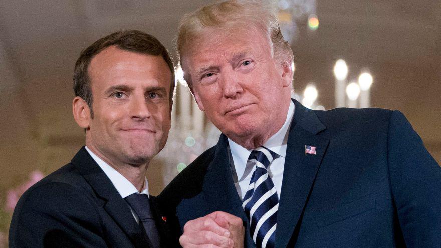 Donald Trump y Emmanuel Macron. (Foto: AP)