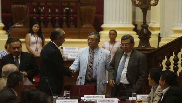 El congresista Marco Miyashiro, de Fuerza Popular, agradeció haber sido elegido como presidente de la Comisión de Fiscalización. (Foto: Mario Zapata / GEC)
