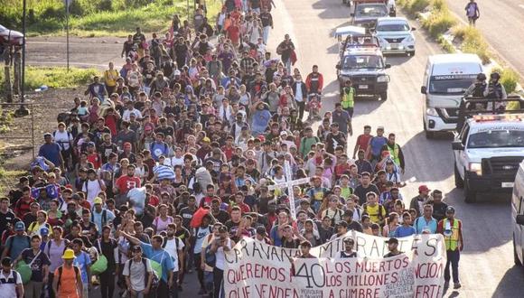 La caravana de miles de migrantes, que partió de la frontera sur de México como la más numerosa del año, avanza cuando se han registrado cifras históricas de personas que buscan entrar a Estados Unidos. (Foto: difusión)
