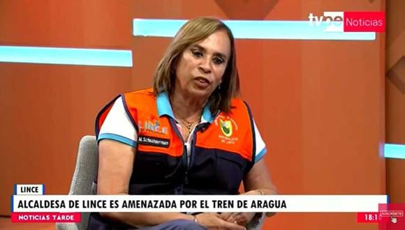 Alcaldesa de Lince denuncia amenazas del Tren de Aragua. Foto: tvPerú
