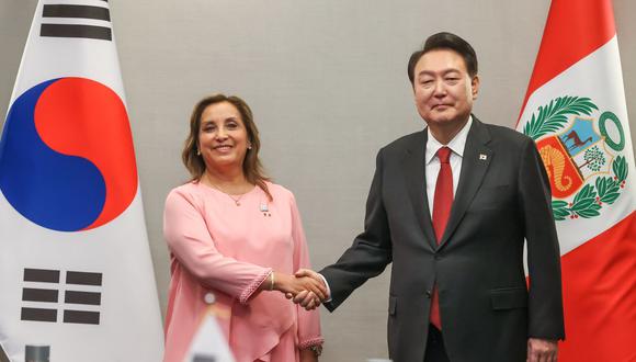 La presidenta Boluarte resaltó el 60.° aniversario del establecimiento de relaciones diplomáticas entre el Perú y la República de Corea (1963-2023). (Foto: Presidencia)