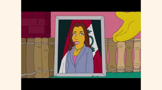Lisa Simpson compra un cuy y construye su hábitat con gras peruano y una foto de Marisol Espinoza, vicepresidenta del Perú. (Foto: starmedia)