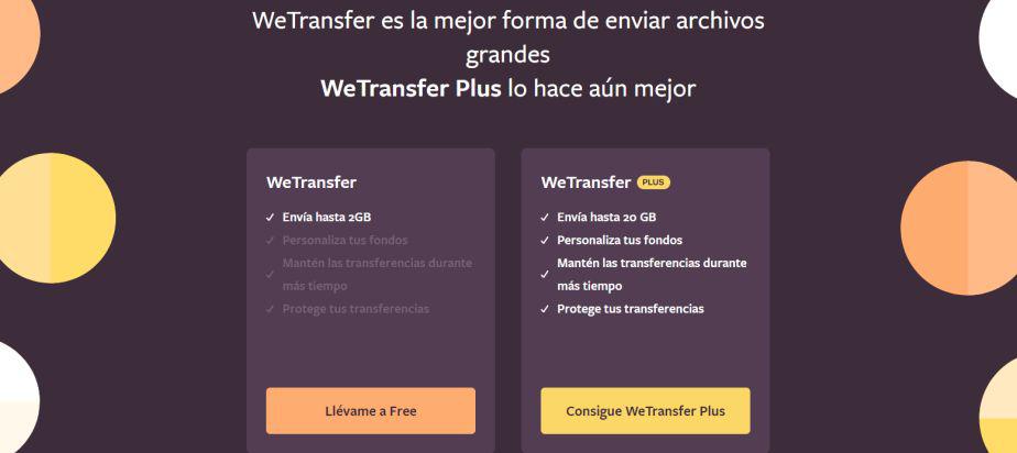 La forma de uso de WeTransfer para enviar archivos es muy sencilla. (Foto: WeTransfer)