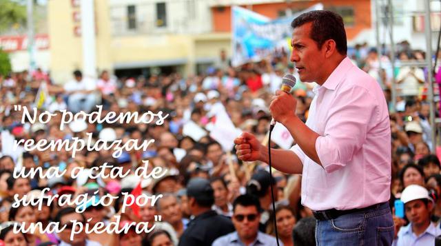Ollanta Humala condenó los disturbios tras las elecciones regionales y municipales.