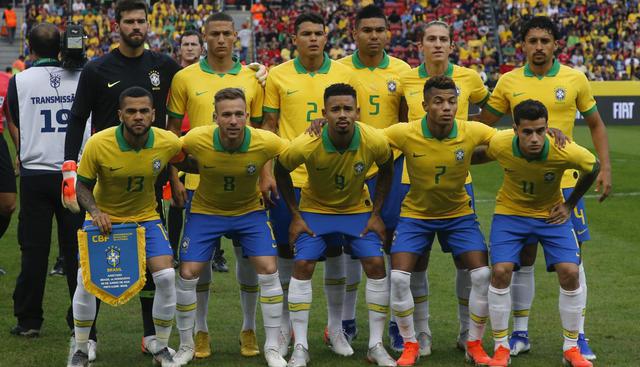 Brasil no solo es favorita al título por ser la selección local, sino también por la espectacular valoración de mercado de sus figuras (956,5 millones de euros), pese a la ausencia de Neymar. (Foto: AFP)