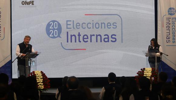 La ONPE informó que seis precandidatos fueron elegidos candidatos este domingo en los comicios internos por delegados de los partidos políticos. (Fotos: Eduardo Cavero/ @photo.gec)