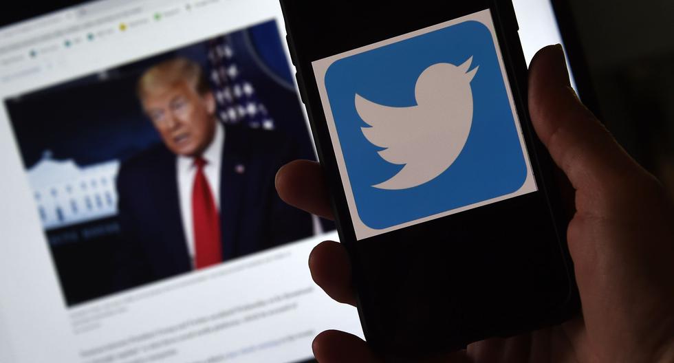 Trump amenaza con usar la fuerza contra manifestantes y Twitter oculta su mensaje.  (Foto: Olivier DOULIERY / AFP).