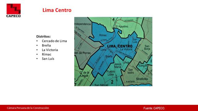 Foto | Para el estudio de Capeco, Lima Centro está conformado por los distritos de Cercado de Lima, Breña, Rímac, La Victoria y San Luis.