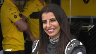 Una mujer saudí al volante de un F1