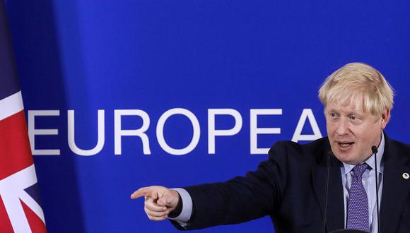 El primer ministro del Reino Unido, Boris Johnson, en una conferencia de prensa durante una Cumbre de la Unión Europea en Bruselas. (Foto: AFP)