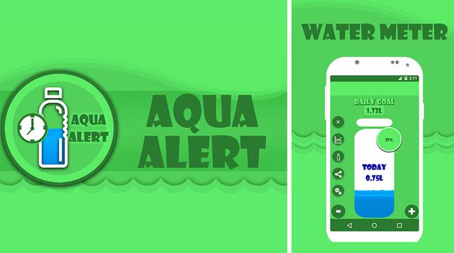 Aqua alert esta aplicación gratuita para iOS y Android recuerda tomar agua. Permite programar una ingesta diaria de agua y recuerda periódicamente hacerlo para cumplir la meta. (Foto: Google Play)