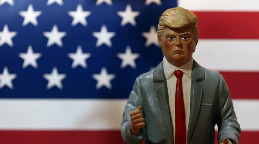 Miniatura de Donald Trump, presidente de Estados Unidos. (Foto: AP)