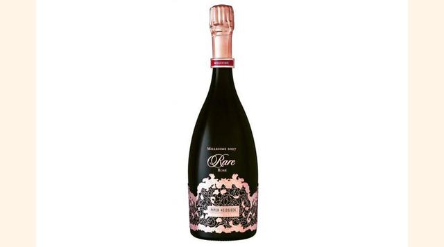 Piper-Heidsieck Rare Rosé 2007 (US$ 450) Esta subestimada casa de champán, adquirida por la compañía de bienes de lujos francesa EPI (Societe Européenne de Participations Industrielles) en 2011, presentó su primer rosé este otoño (boreal). Es una versión 