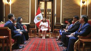 Presidenta Boluarte se reunió con representantes del CIDH para establecer la paz y diálogo en el país