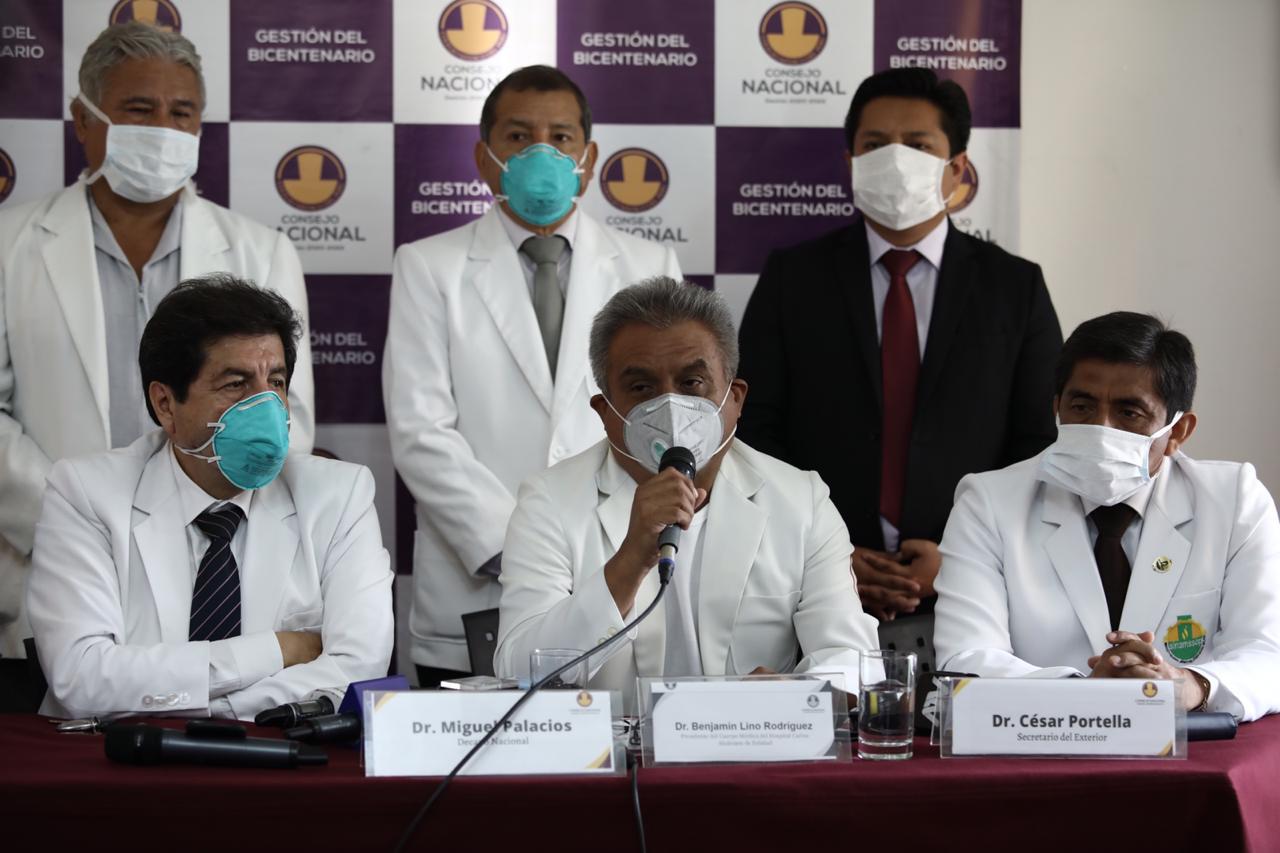 Representantes del Colegio Médico del Perú dieron conferencia de prensa. (Foto: Joel Alonzo / GEC)