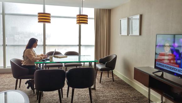 En Lima se los hoteles viene implementando “Hotel Office”, donde las habitaciones pasaron a ser espacios para trabajadores que realizan trabajo remoto. (Foto: Difusión)