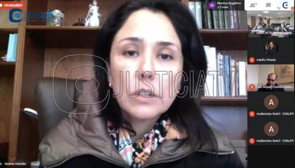 Nadine Heredia pidió permiso para viajar a Colombia a fin de realizarse un examen médico. (Justicia TV)