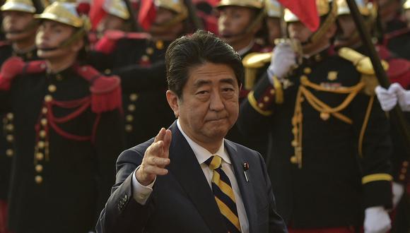 Shinzo Abe. (Photo by RODRIGO BUENDIA / AFP)