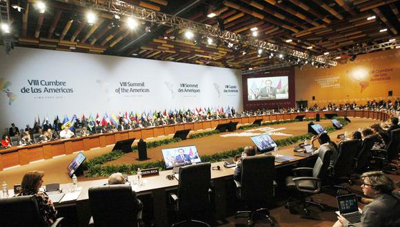 Vista del plenario de la Cumbre de las Américas (foto: Andina).