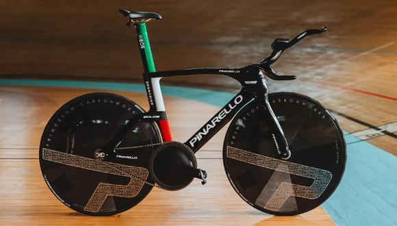 La bicicleta de Pinarello con la que Filippo Ganna batió un récord de velocidad. (Foto: Ineos Grenadiers)