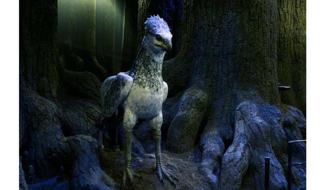 El hipogrifo en el Bosque Secreto de Harry Potter, un espacio abierto este año en los estudios de Warner Bros. de Londres.