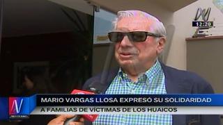 Vargas Llosa se solidariza con peruanos afectados por "catástrofe" climática