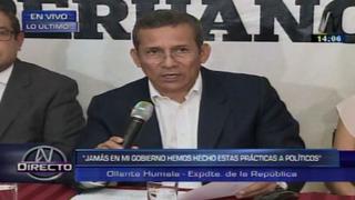 Ollanta Humala califica de "mañosería" la interceptación telefónica en su contra