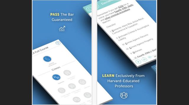 9. Bar Max. El sistema ofrece tutoriales para prepararse para el BAR Exam, una evaluación que deben rendir los egresados de la carrera de abogacía en los Unidos para ejercer su profesión.