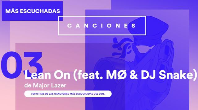 Lean on es una canción coproducida por el dúo de productores estadounidenses Major Lazer y el disc jockey francés DJ Snake, con la colaboración de la cantante danesa MØ, incluida en el álbum de estudio de Major Lazer, Peace is the Mission. Es la tercera c