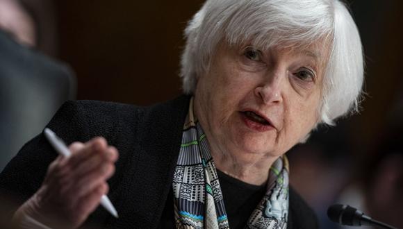 Janet Yellen, secretaria del Tesoro de EE.UU., habla durante una audiencia del Comité de Finanzas del Senado en Washington, DC, EE.UU., el jueves 16 de marzo de 2023.