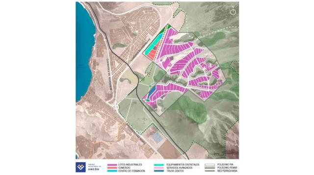 Mapa del parque Industrial de Ancón (Lima). (Foto: Captura)