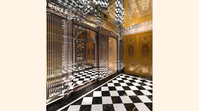 Todo el hotel, desde el estilo barroco, hasta las esculturas, las telas o los revestimientos de paredes, han seguido las líneas sugeridas por el multimillonario Hung y su equipo de diseñadores.