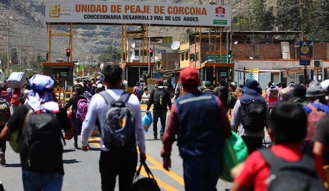 Los ciudadanos fueron intervenidos por la garita de Corcona, en la provincia de Huarochirí. (Foto: Hugo Curotto/GEC)