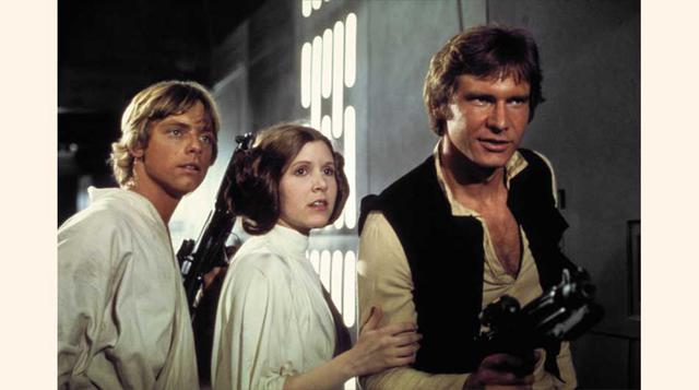 El trío interestelar en su cinta más famosa: Mark Hamill, Carrie Fisher y Harrison Ford en plena Death Star. (Foto: Lucasfilm).