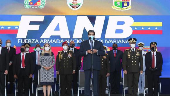 Nicolás Maduro en un acto de graduación de cadetes. (EFE/PRENSA MIRAFLORES)