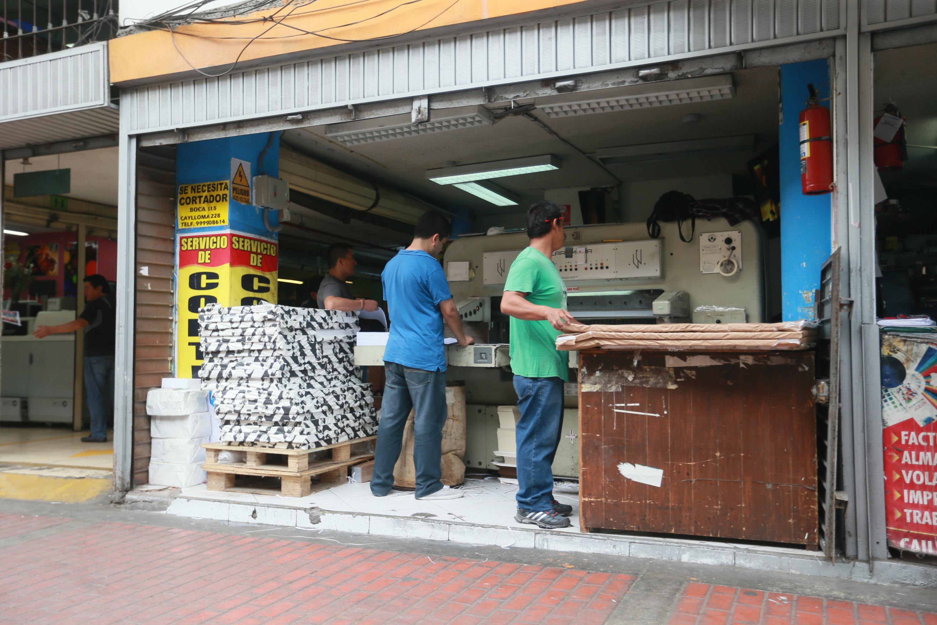 Las imprentas en el Centro Histórico de Lima fueron prohibidas hace seis años. (Foto: USI)