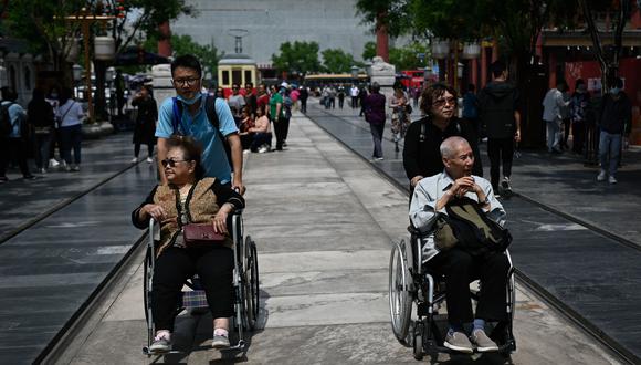 Adultos mayores en China. (Foto: AFP)
