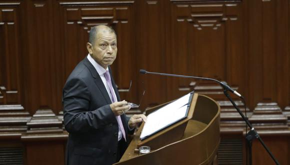 Ministro Daniel Maurate es interpelado por el Congreso de la República. Foto: GEC