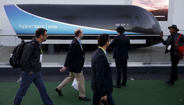 FOTO 4 | Una cápsula Virgin Hyperloop One XP-1 en el 2018 Consumer Electronics Show de Las Vegas. (Foto: Bloomberg)