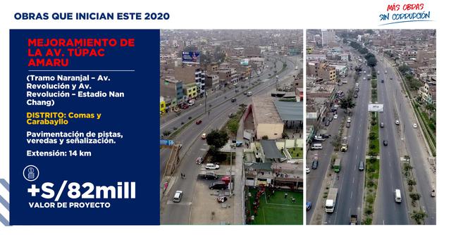 FOTO 6 | Obras 2020: Mejoramiento de la Av. Túpac Amaru.