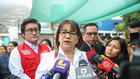 Miriam Ponce, ministra de Educación, señaló  que se  priorizará  la seguridad de los estudiantes. (Foto: Difusión).