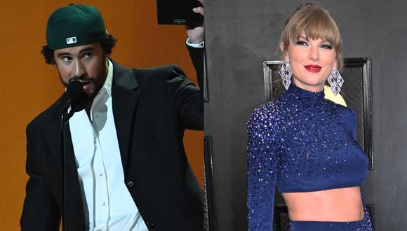 Taylor Swift y Bad Bunny avivan rumores de una posible colaboración. (Foto: AFP)